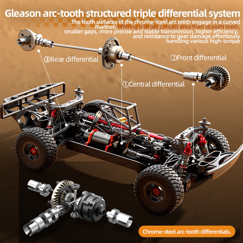 1/8 scale, 90 km/h custom-built monster truck for racing - JJY1