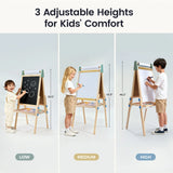 Tiny Land® 3-in-1 Art Easel for Kids & Paper Roll Set