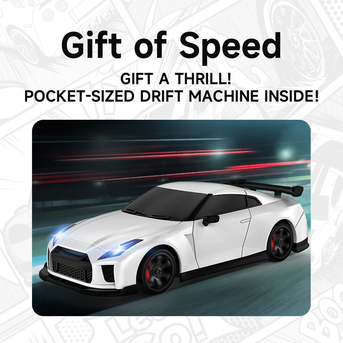 1/64 scale GTR 4WD desktop drift car - MC061