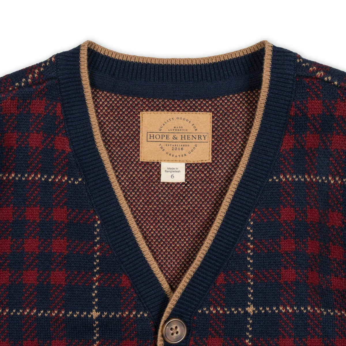 Organic Tipped Cardigan