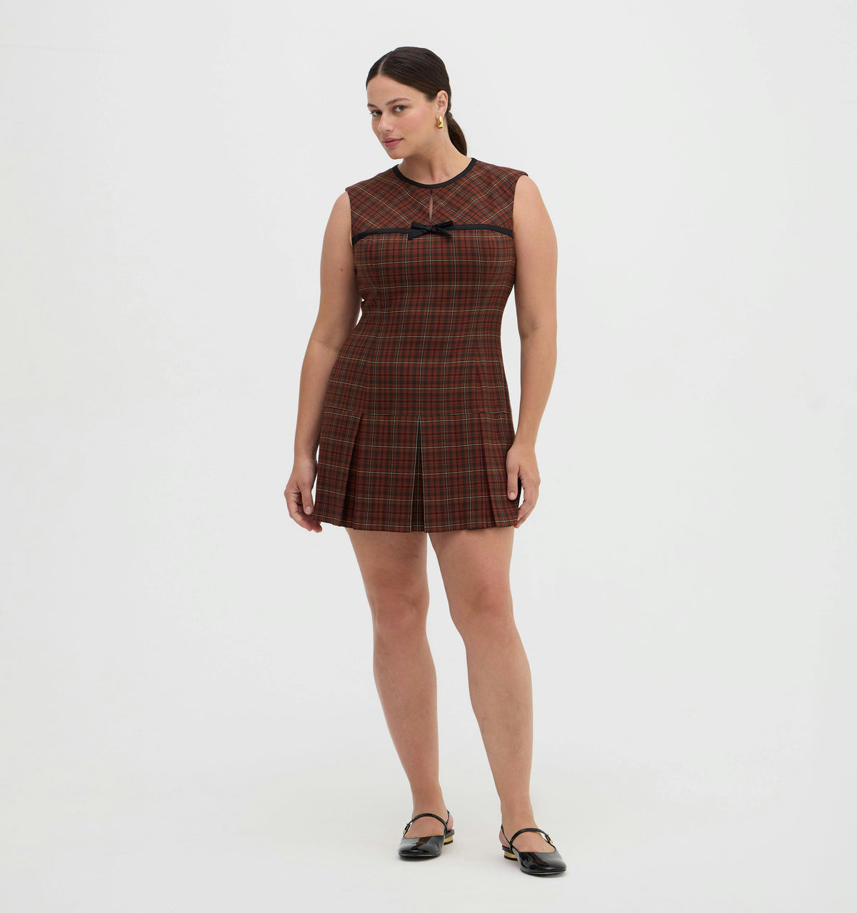 The Michelle Dress - Chestnut Plaid