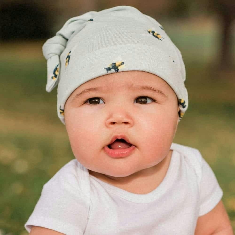 Peaches Organic Cotton Knotted Beanie Hat