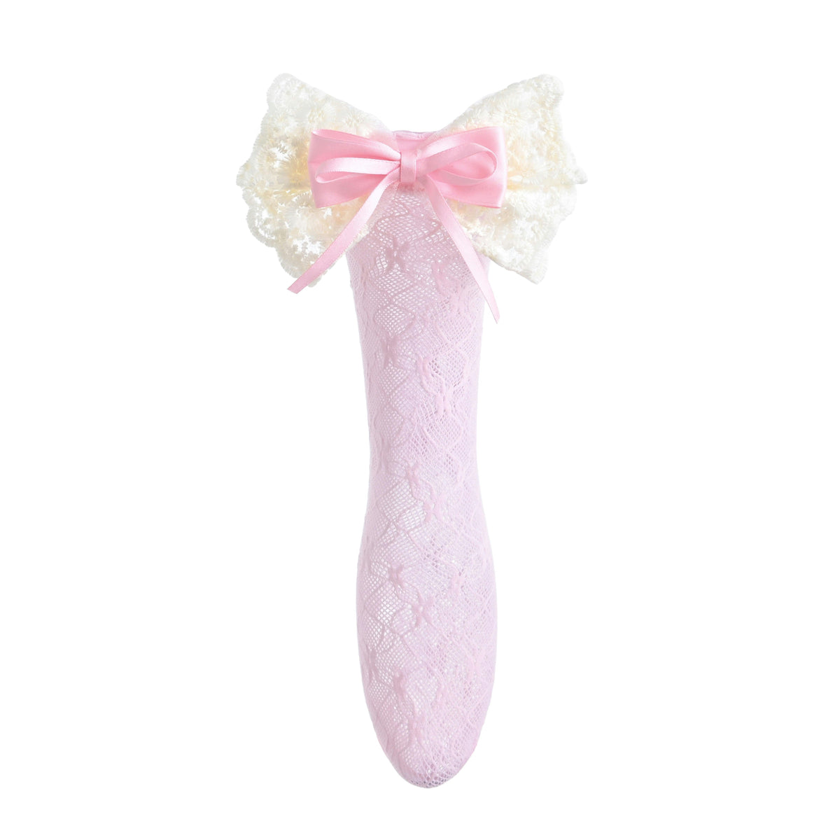 Embroidered Ribbon Bow Long Socks