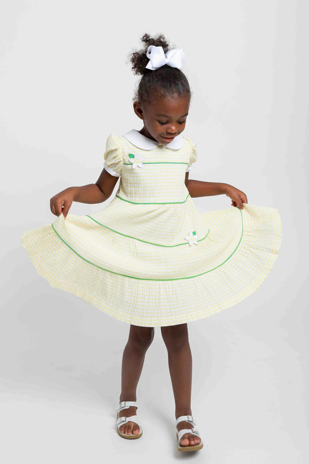 Stripe Dress With Flowers