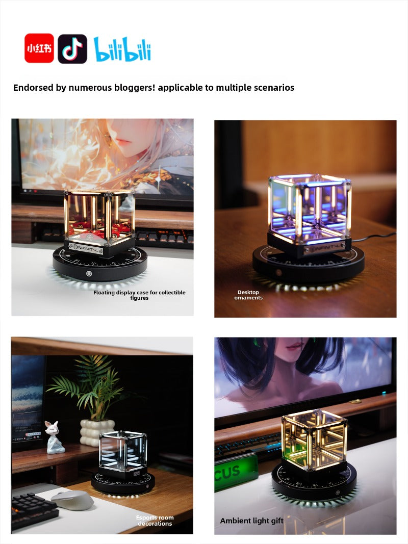 Magnetic Levitation Hypercube | Floating Desktop Art