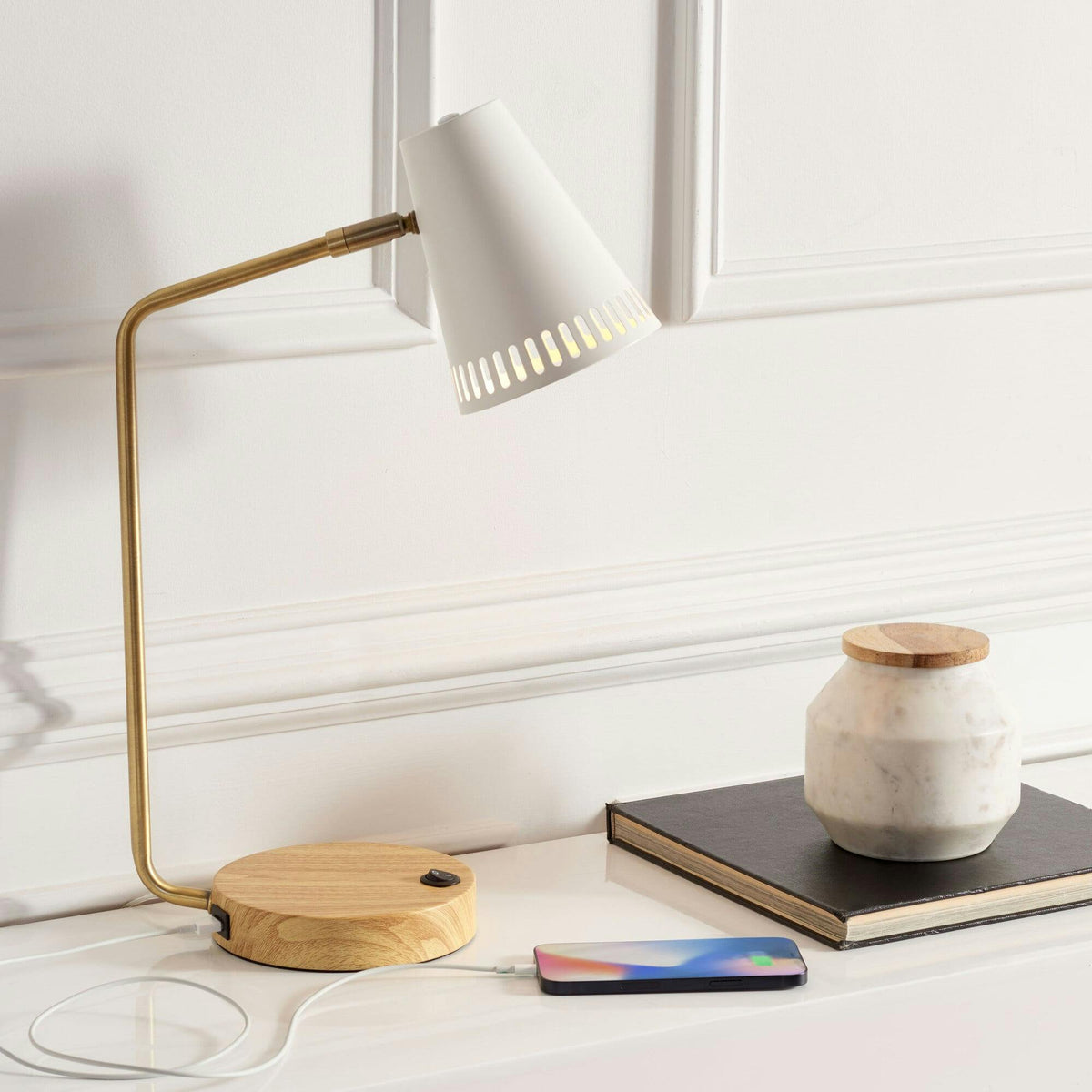 Veda Task Table Lamp with USB Port