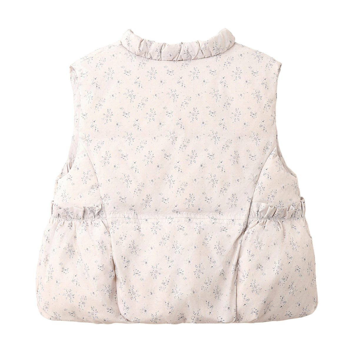 Cream Floral Quilted Vest