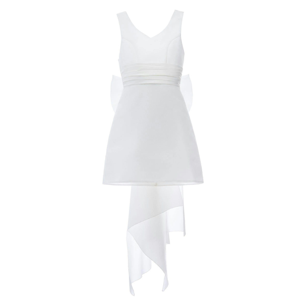 White Isabel Back Bow Dress