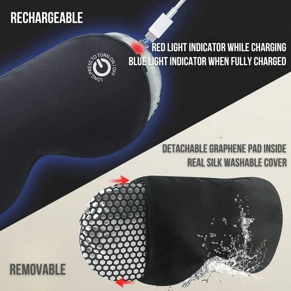 Adjustable Heated Eye Mask Portable Cordless Comfort