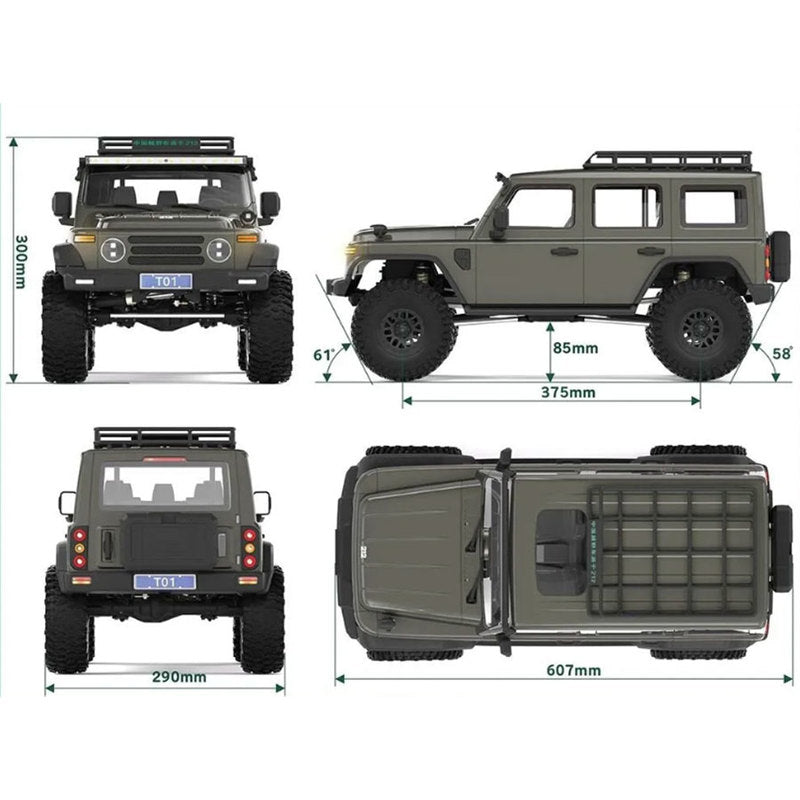1/8 Scale Professional Brushed Motor Off-Road Vehicle with Differential Lock - ZH16