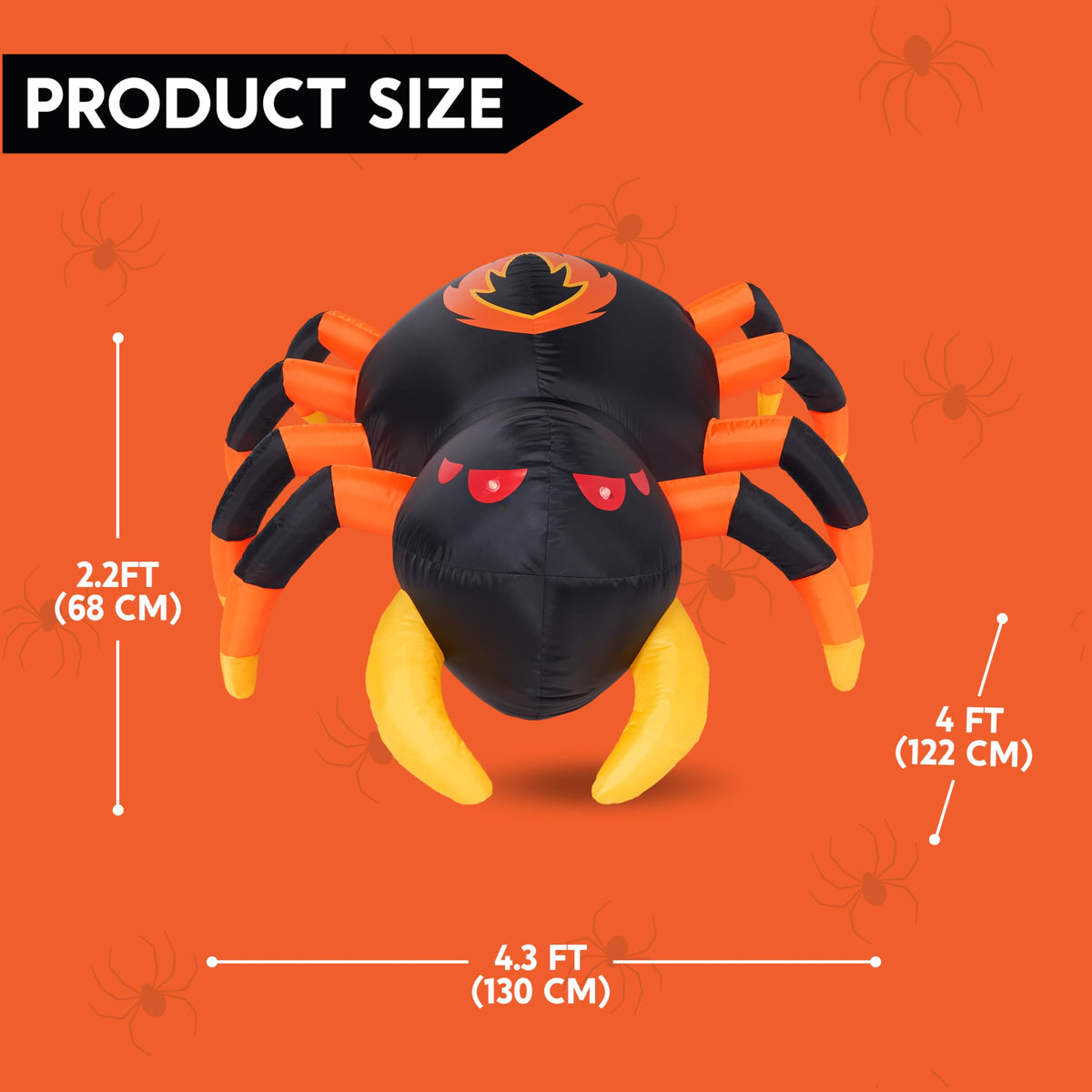 Remote Control 4FT Halloween Inflatable Spider