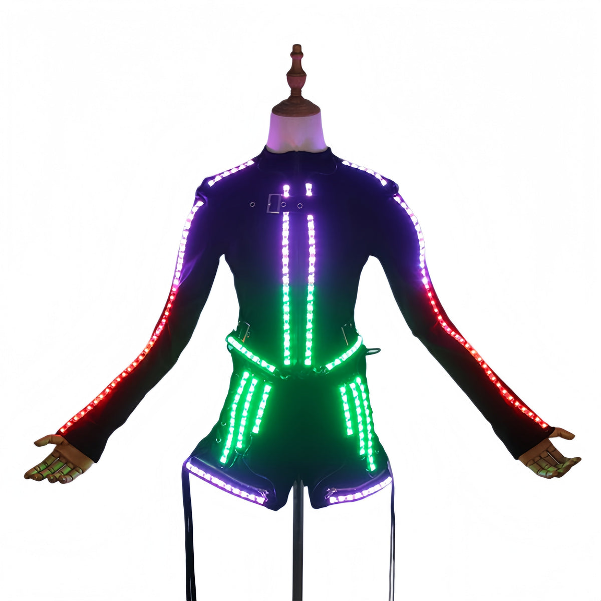 Women's LED Glow Outfit for Rave & Stage