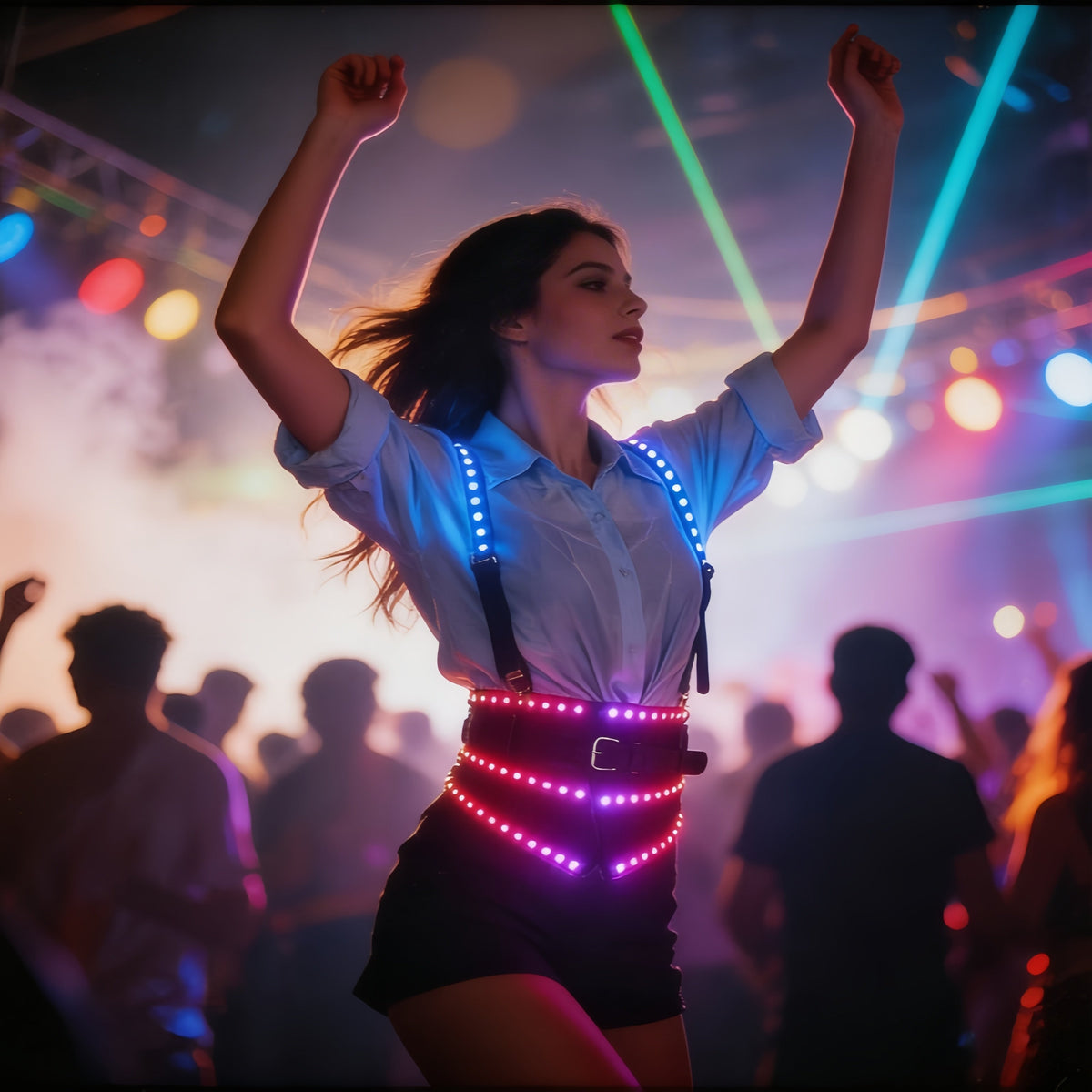 Women's LED Light-Up Waist Belt Harness