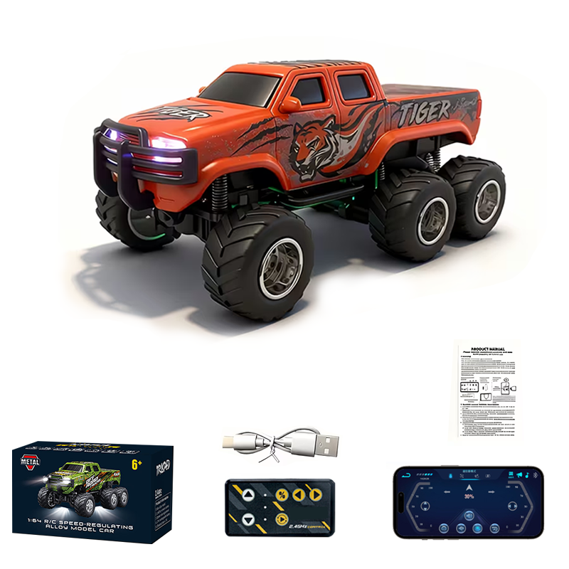 1/64 Off-Road High-Speed Six-Wheel Alloy Remote Control Car - TCY24