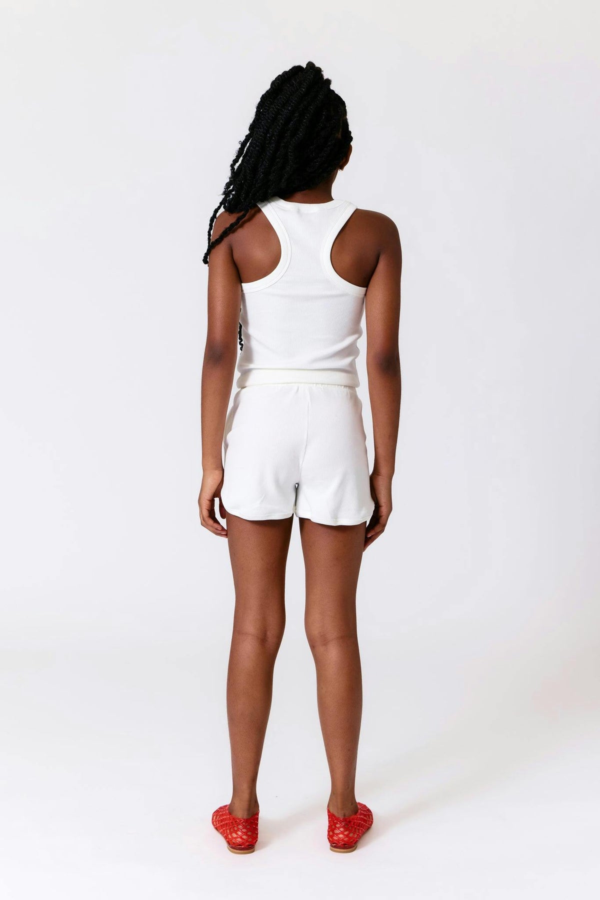 Girls Rib Shorts in Black