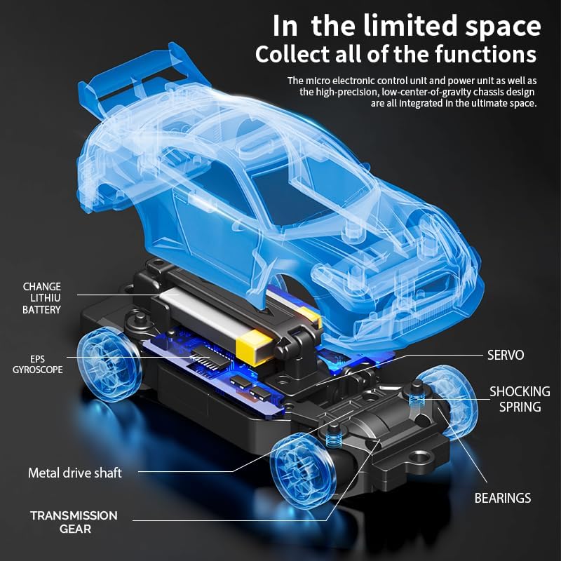 1:43 Scale Alloy Professional 4WD High-Speed Remote Control Drift Car - TCY17