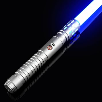 Hunter Heavy Dueling Lightsaber – Silver Hilt with Illuminated Emitter Windows