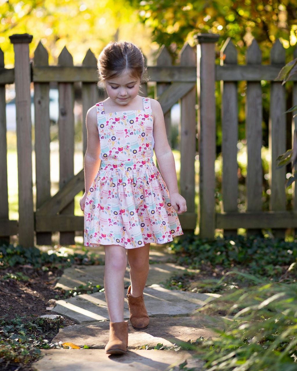 Pinafore Dress in Birthday