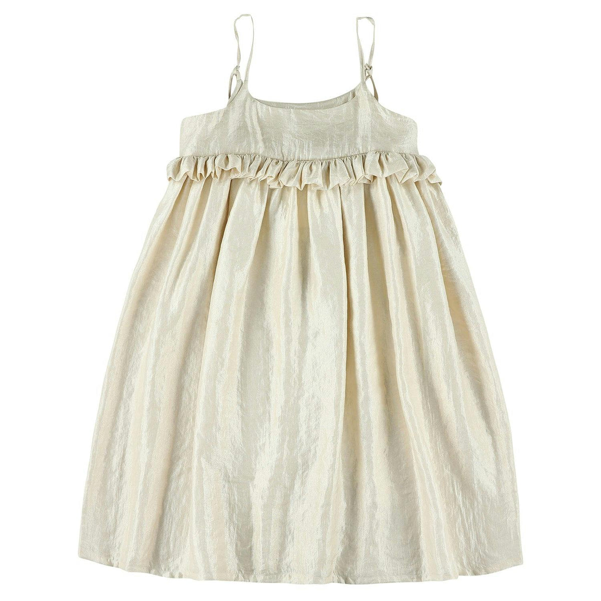 CAROLINE BOSMANS Glaze Ruffle Midi Dress - Cream