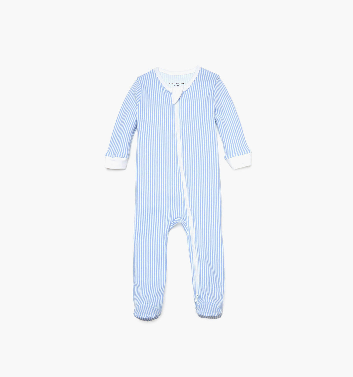 The Footie Pajama - Blue/White Stripe