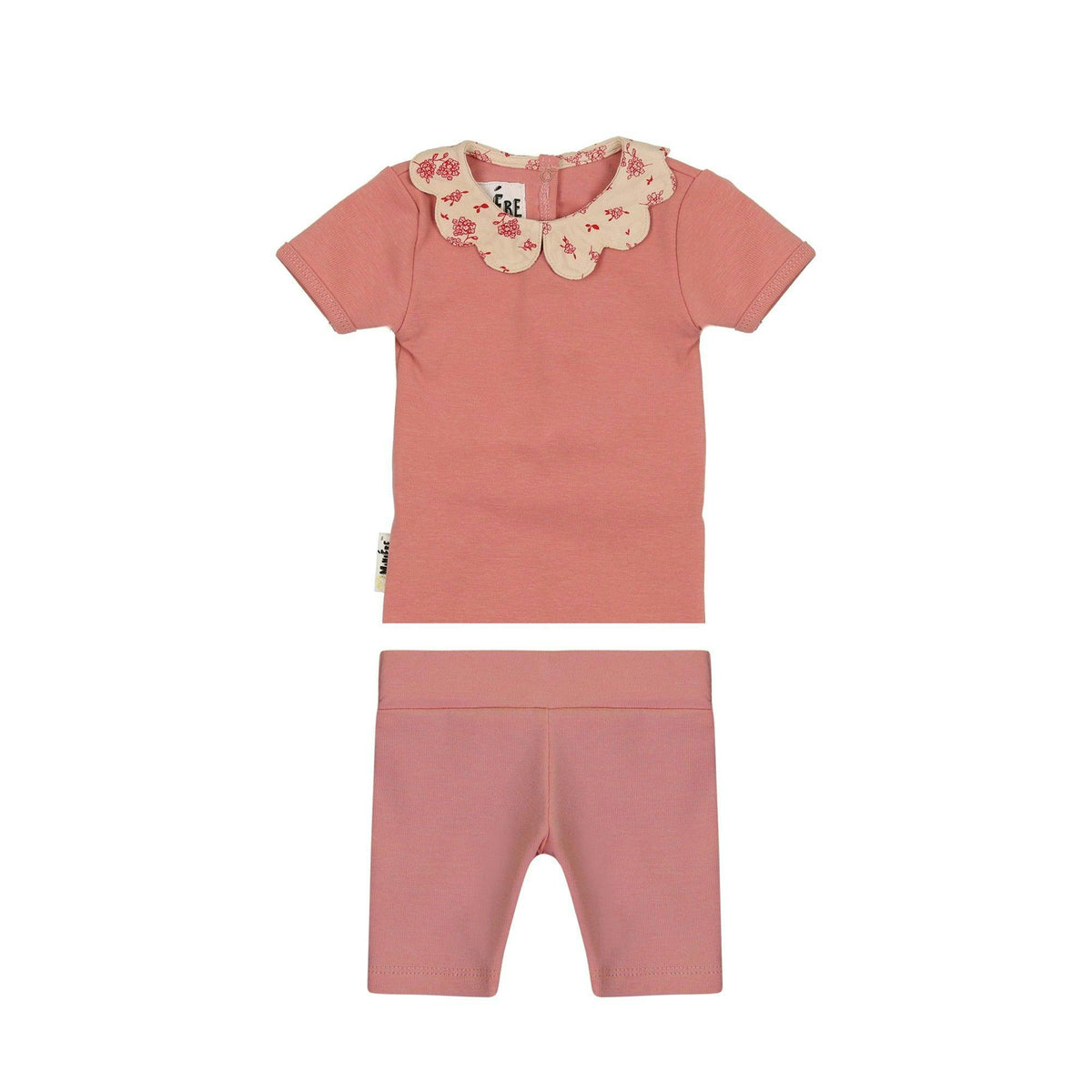 Scalloped Collar Two Piece Set