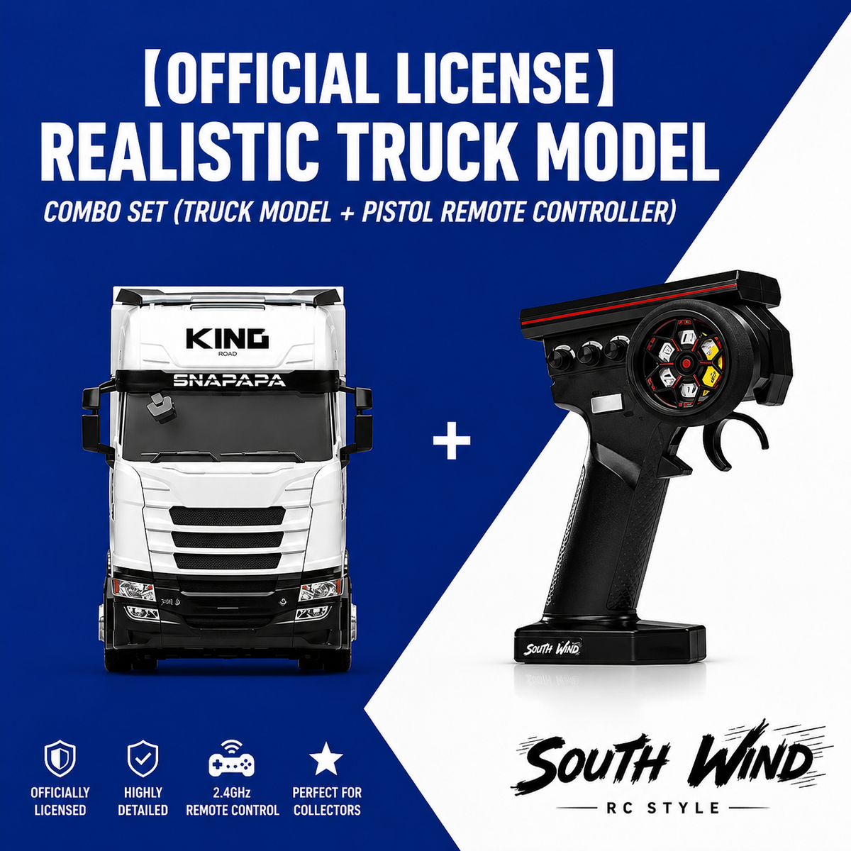 1:64 Scania Container Truck RC Remote-Controlled Alloy Vehicle-NF04
