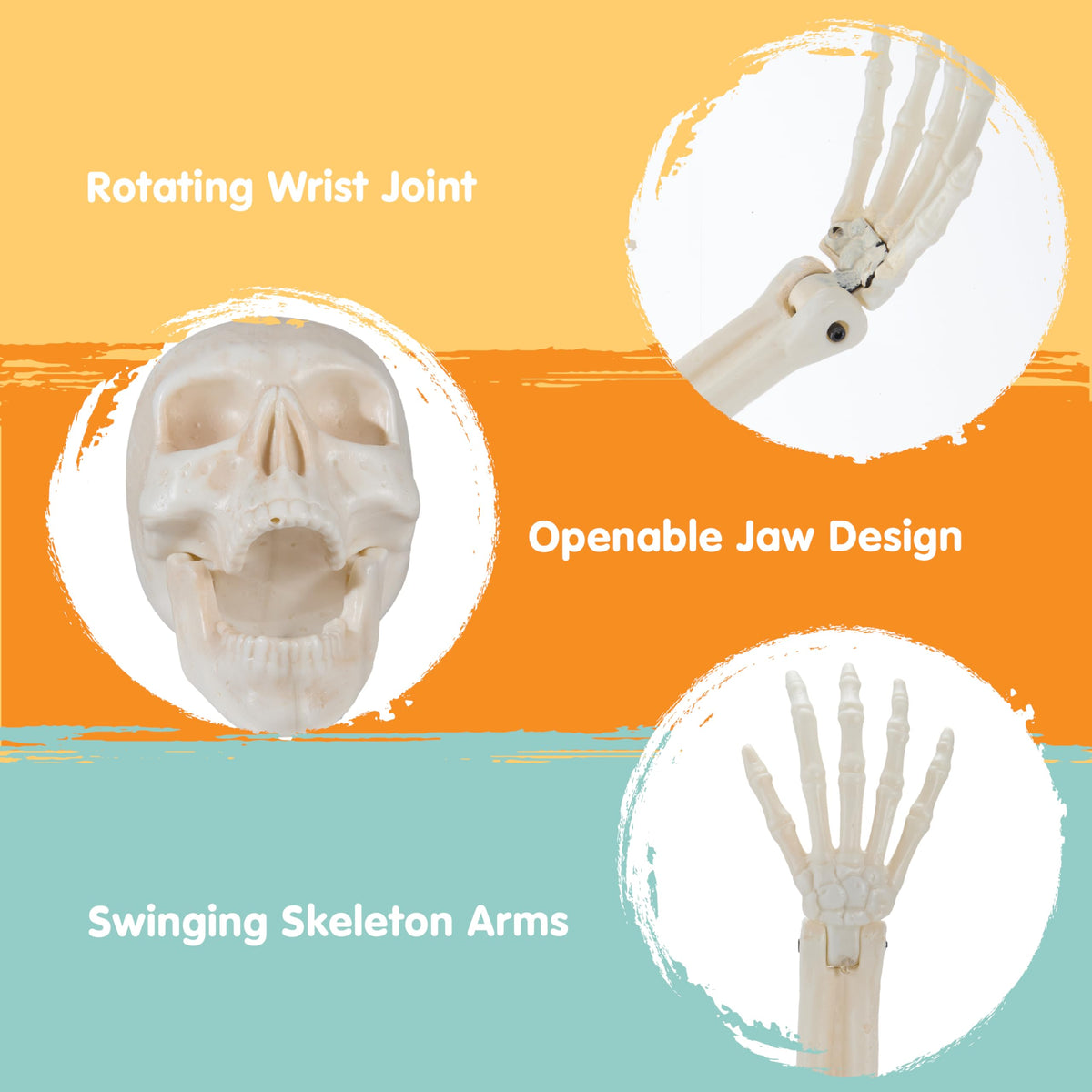5 Pcs Halloween Skeleton Decorations Outdoor