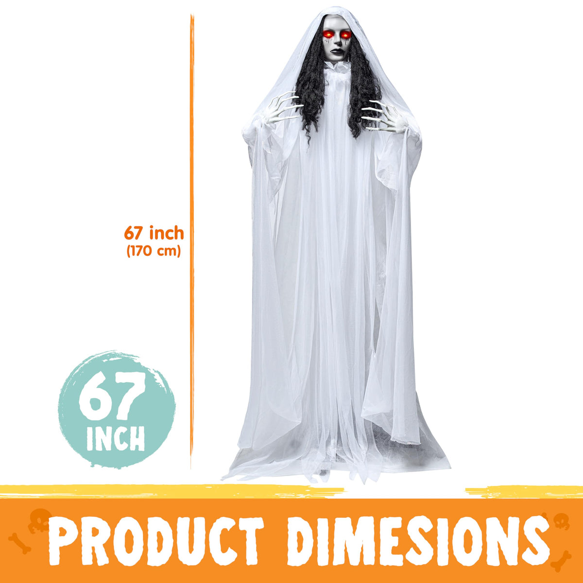 67" Halloween Decorations Outdoor Life Size Bride Decor