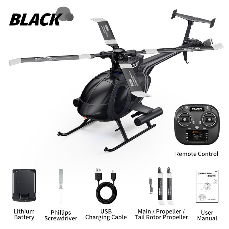 6-Channel RC Helicopter/Drone with One-Key Inverted Flight and Barometric Altitude Hold--AJ01