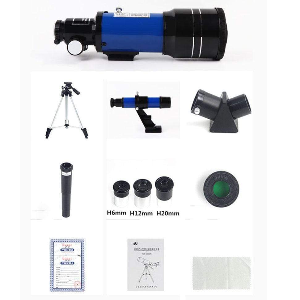 VIKRN Space Telescope Pro for Beginners Equipped with 150X magnification and 3X Barlow lens Blue