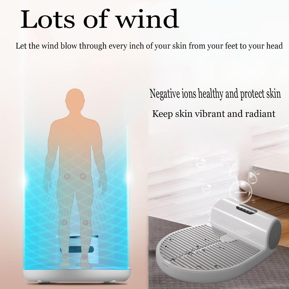 Full Body Dryer After Shower,Negative Ions Body Heater Blow Dryer for Bathroom/Hotel Natural Warm Air Wind Body Dry for Bathroom/Hotel