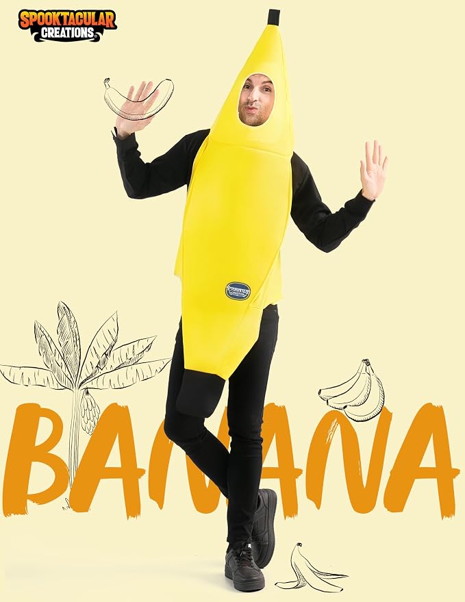JOYIN Adult Deluxe Banana Costume Set - Halloween Dress-Up & Cosplay