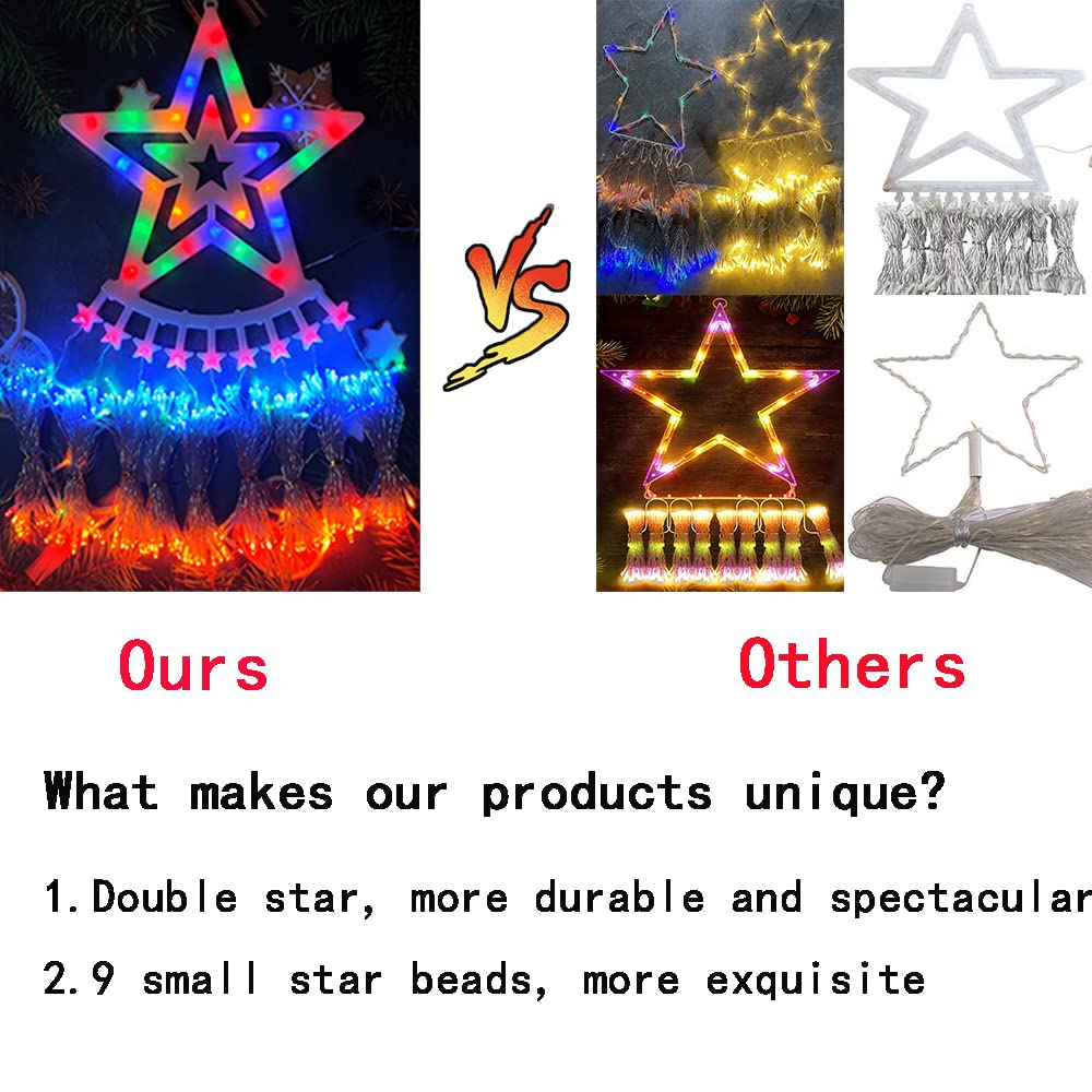 Aokudoni Outdoor Christmas Decorations 12.6 FT Waterfall Christmas Lights