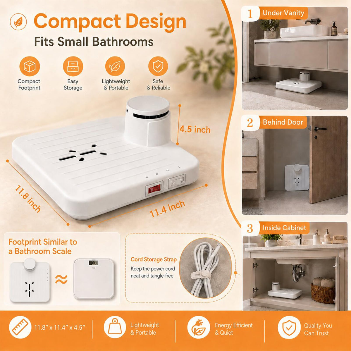 Body Dryer for After Shower, Compact Body and Feet Dryer, Cool & Warm Modes