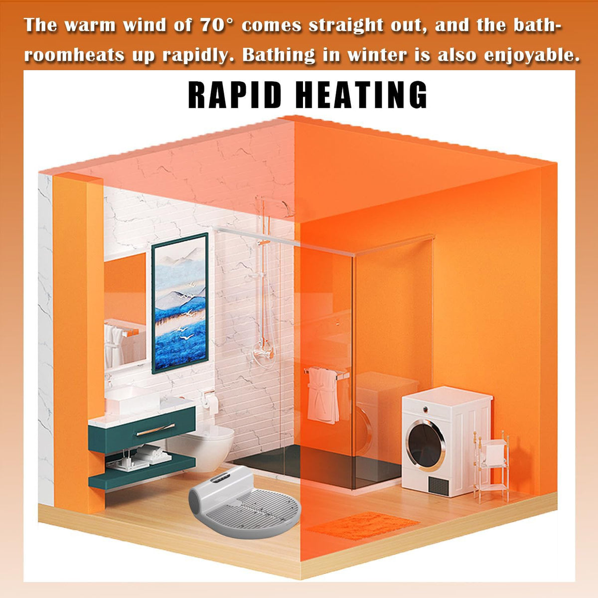 Full Body Dryer After Shower,Negative Ions Body Heater Blow Dryer for Bathroom/Hotel Natural Warm Air Wind Body Dry for Bathroom/Hotel