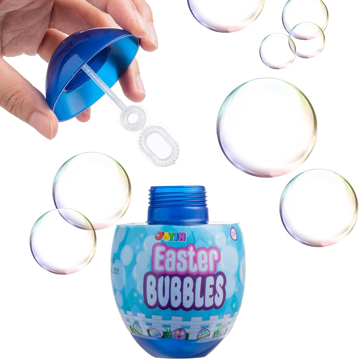 JOYIN Colorful Easter Egg Bubble Wands 12 Pack