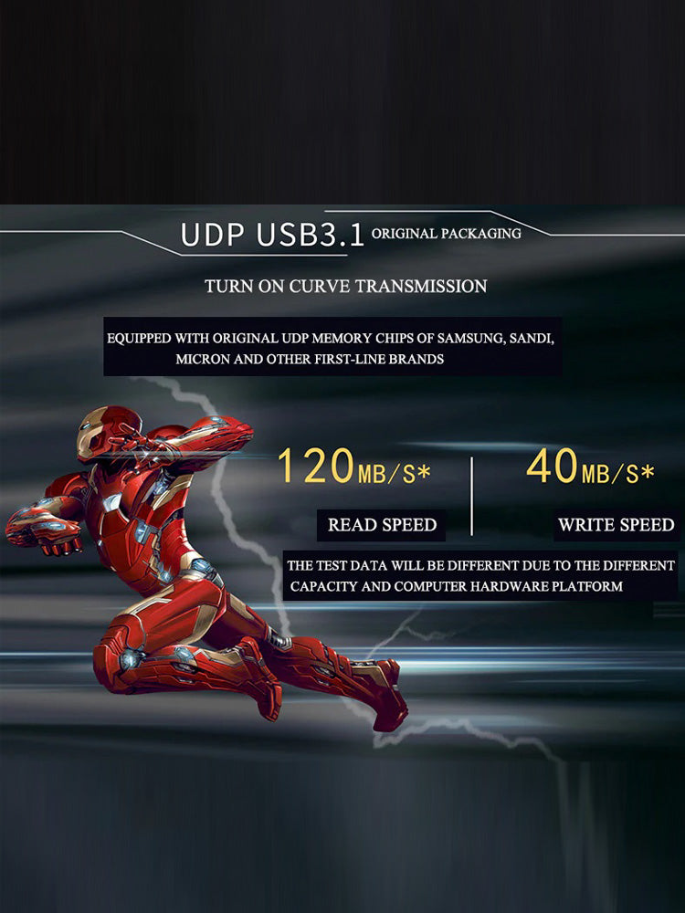 Iron Man Helmet USB Flash Drive | Openable Helmet & Glowing Eyes | 32G / 64G / 128G