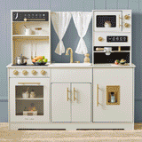 Tiny Land® Iconic Water Play Kitchen & Premium Wooden Refrigerator