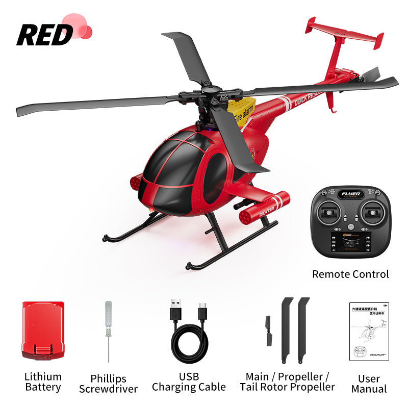 6-Channel RC Helicopter/Drone with One-Key Inverted Flight and Barometric Altitude Hold--AJ01