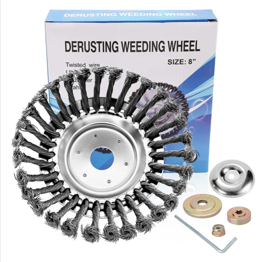 Carbon Steel Weed Brush & Trimmer – Paving Crack Weed Remover for Patio, Deck & Driveway