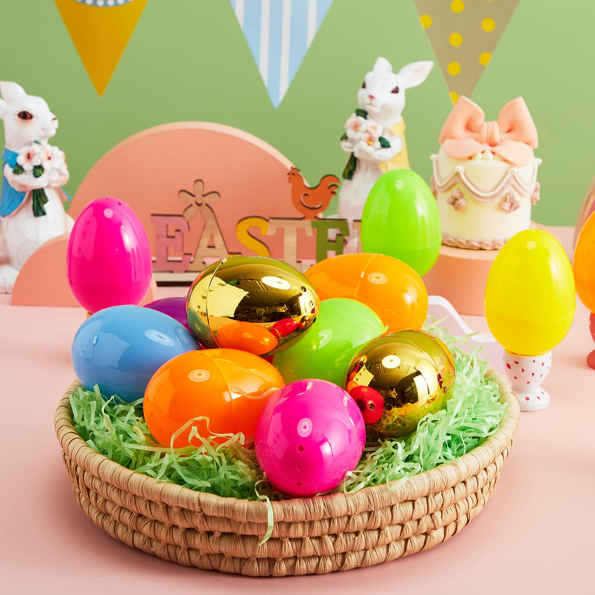 1000 PCs Large Empty Eggshells Fillable for Easter Hunt