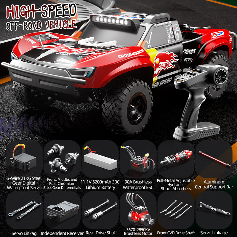 1/10 High-Speed Trophy Off-Road Brushless Short-Distance Monster Truck-JJY2
