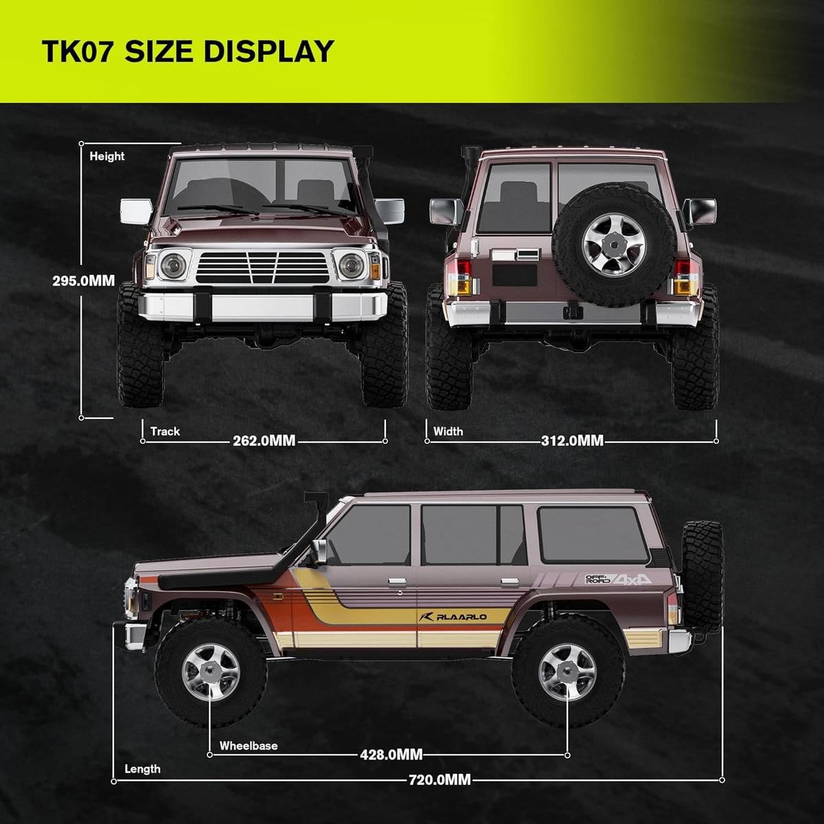 1/7 Scale Professional Differential Climbing Car (battery not included) - LTK07