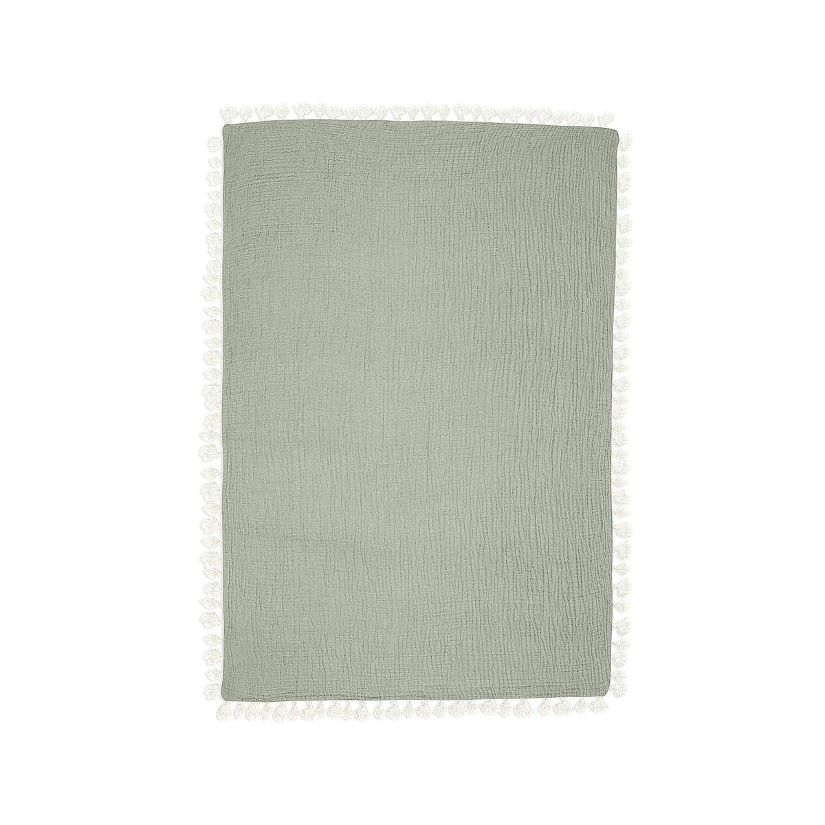 6-Layer Cotton Muslin Baby Blanket (Green Fern)