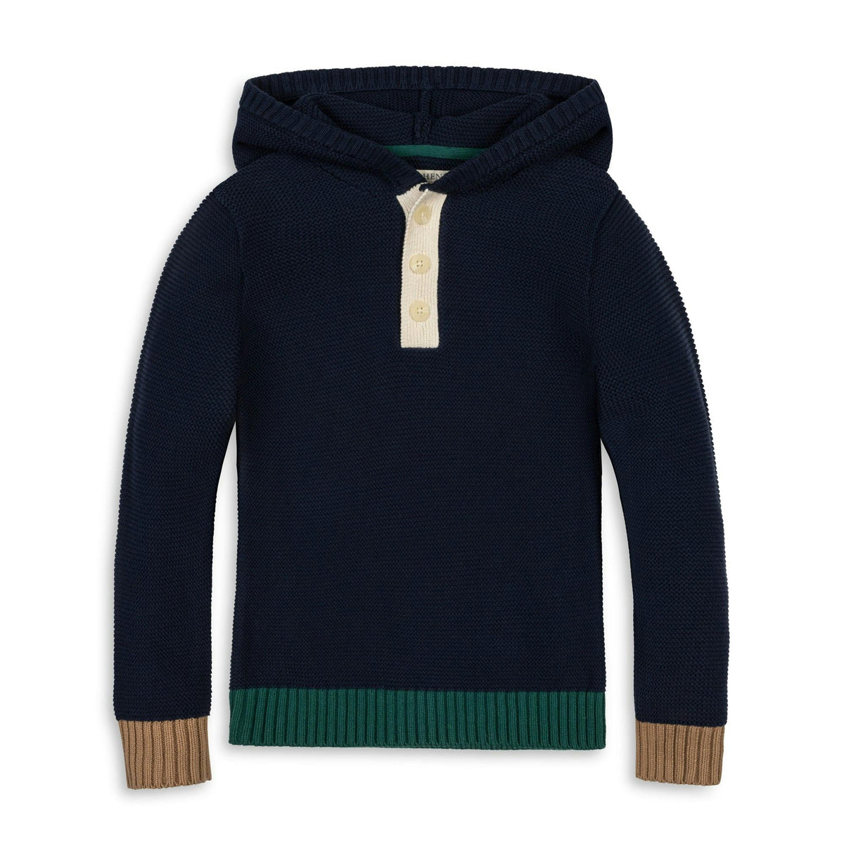 Organic Henley Sweater Hoodie