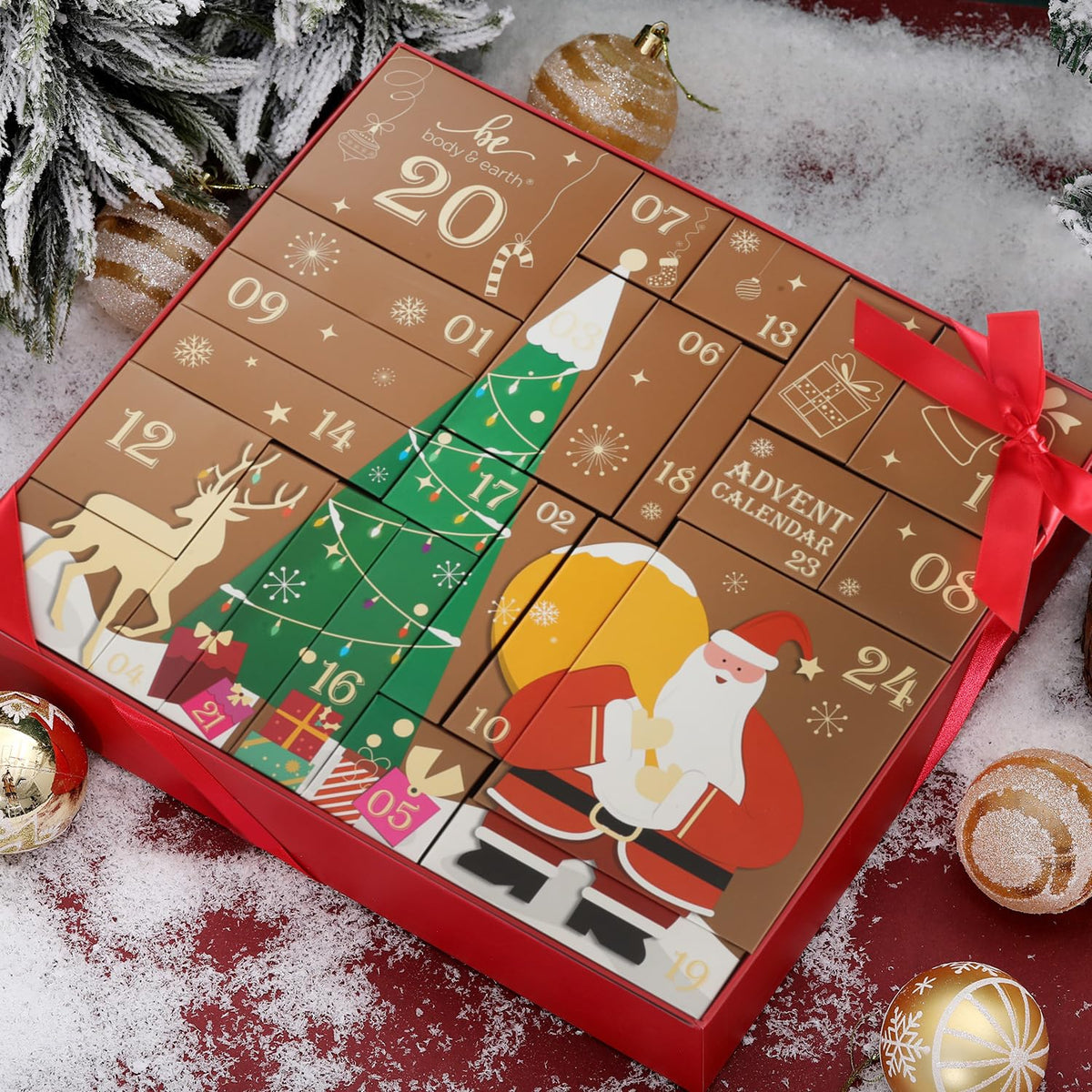 Advent Calendar 2026 BODY & EARTH Gifts for Women Christmas 24 Days of Beauty Countdown Calendar 24 PCS 2026 Skincare Advent Calendar for Adults