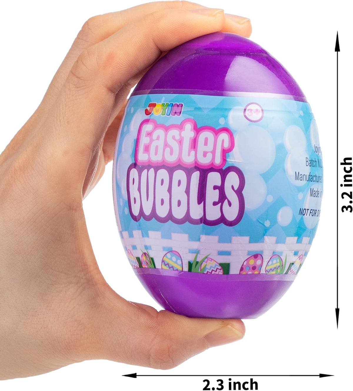JOYIN Colorful Easter Egg Bubble Wands 12 Pack