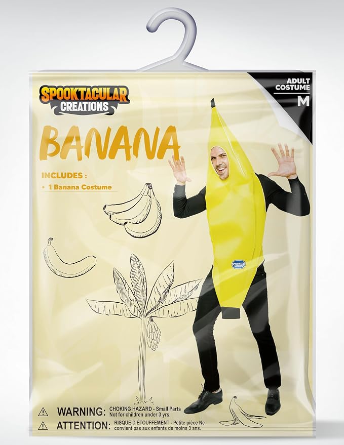 JOYIN Adult Deluxe Banana Costume Set - Halloween Dress-Up & Cosplay