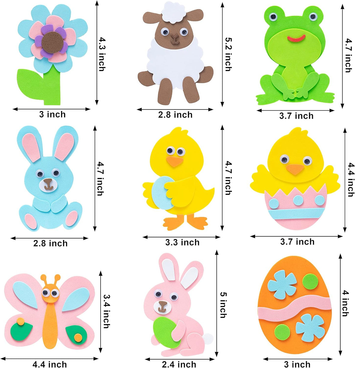 JOYIN Easter Egg Magnet Craft Set 24 Pack