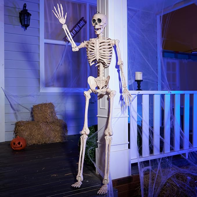 JOYIN 5 FT Posable Skeleton - Life Size Halloween Decoration